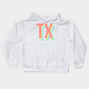 TX in rainbow Kids Hoodie